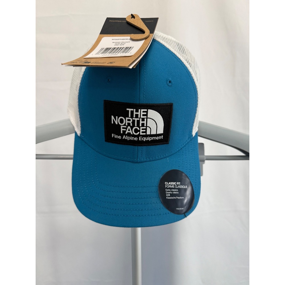 The North Face Mudder Trucker Hat Dusk Blue White Mesh Snapback NF0A5FXABOM-OS